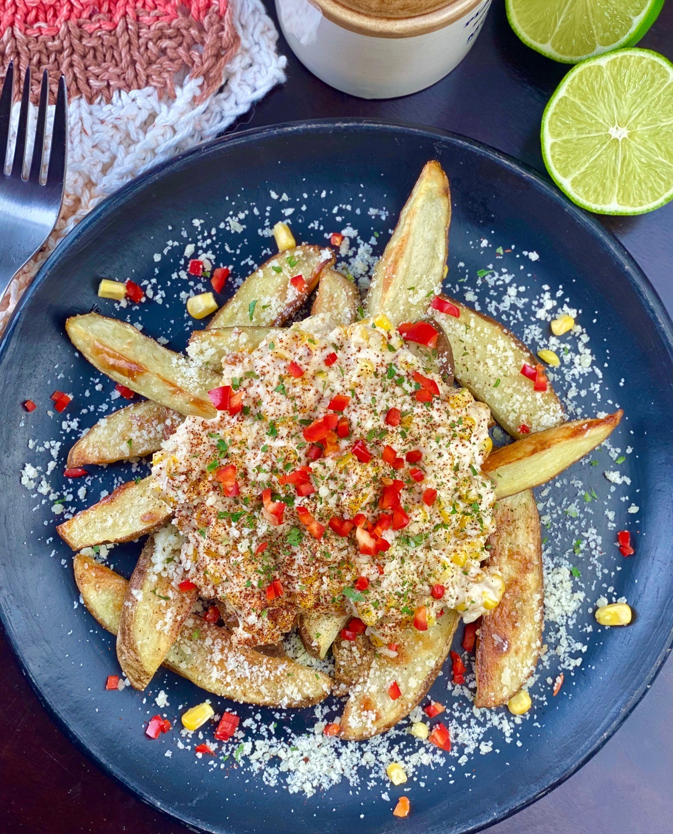 Elote Street Corn Style Air Fryer Fries Potato Goodness