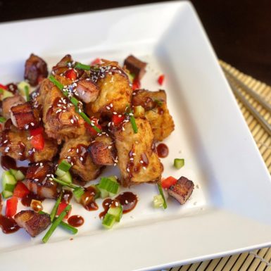 Hoisin q Tots With Glazed Smoked Pork Belly Tot Recipe Pork Belly
