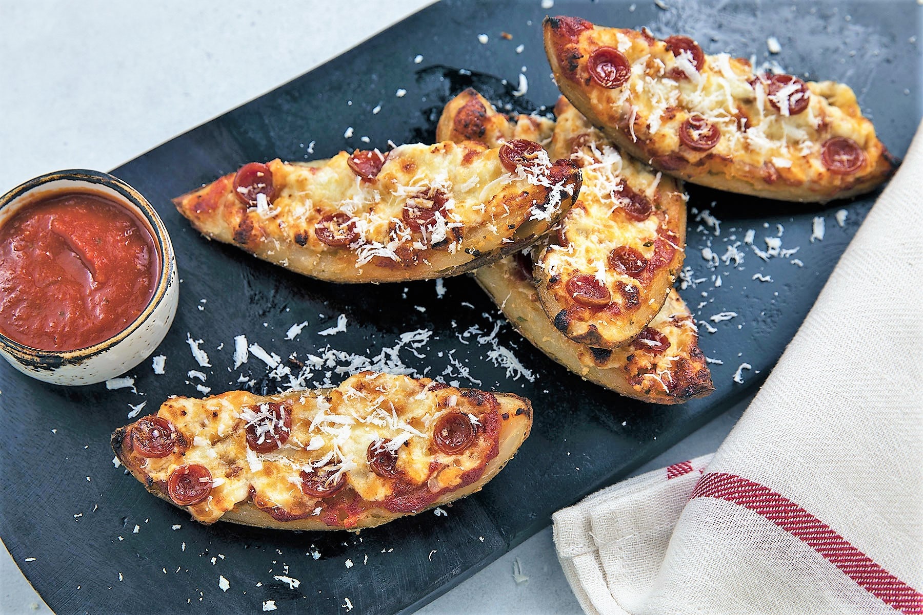 Pepperoni Pizza Skins Potato Skins Potato Recipes
